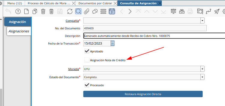 Asignación