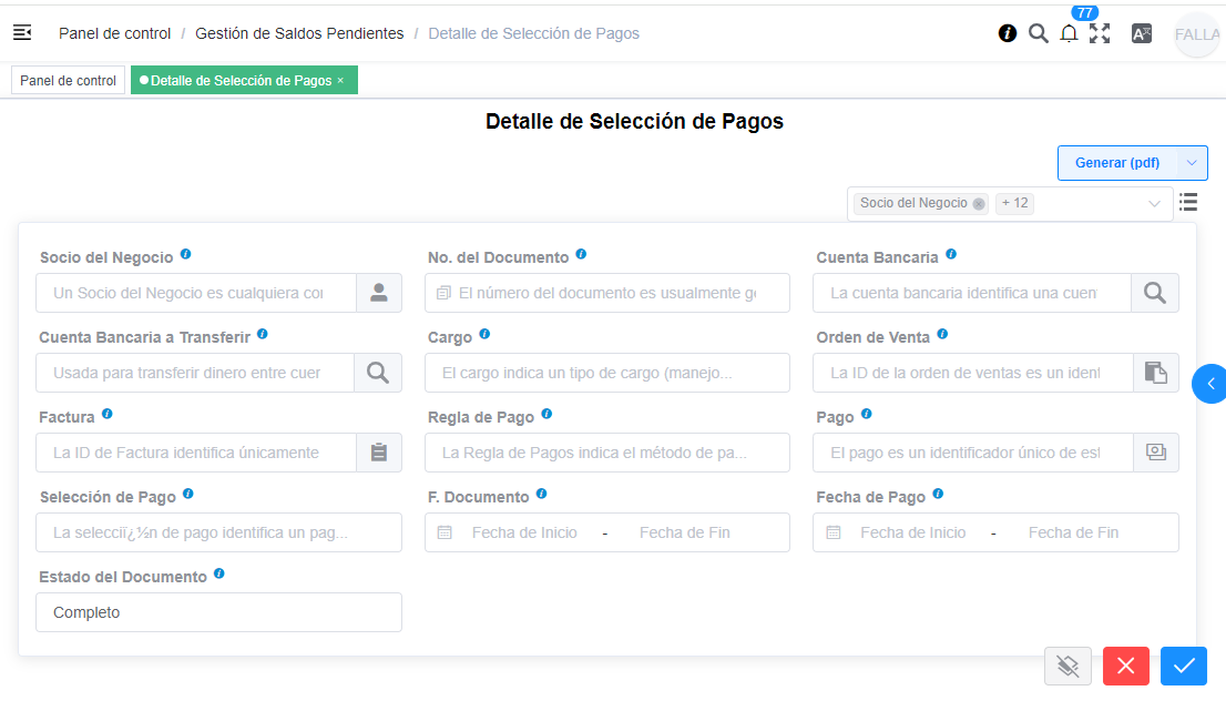 Detalles del Pago
