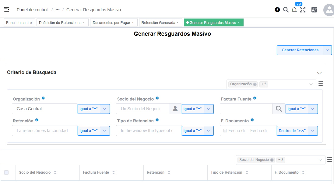 Definición de Retenciones