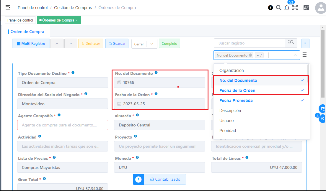 Control de Campos