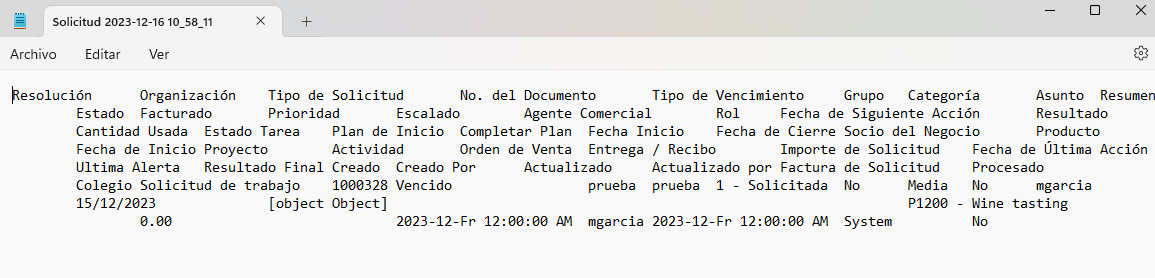 Reporte