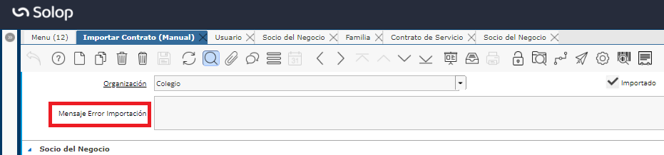 Mensajes de Error