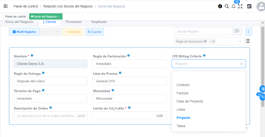 Socio del Negocio